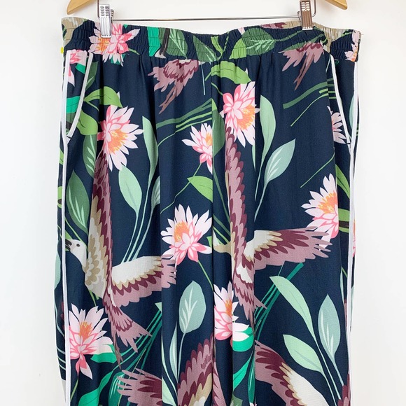 ELOQUII Printed Wide Leg Pant Floral 18 - Picture 3 of 10